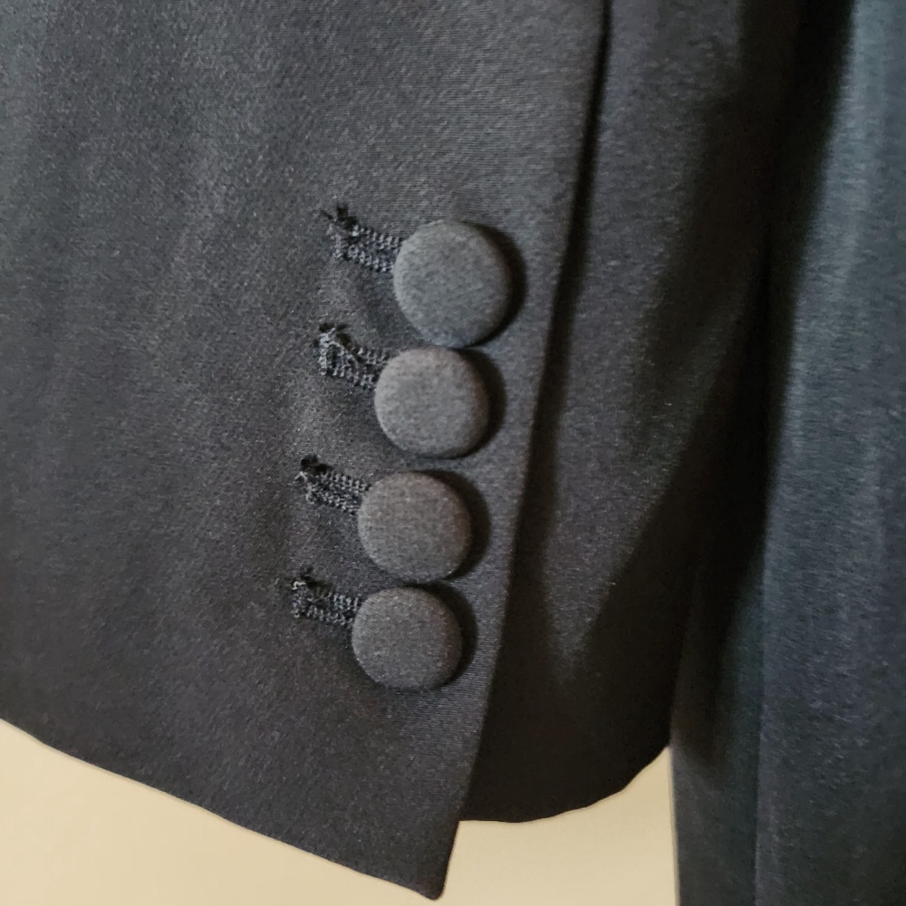 Karl Lagerfeld Pearl Embellished Tuxedo Collar Dress - Picture 10 of 14